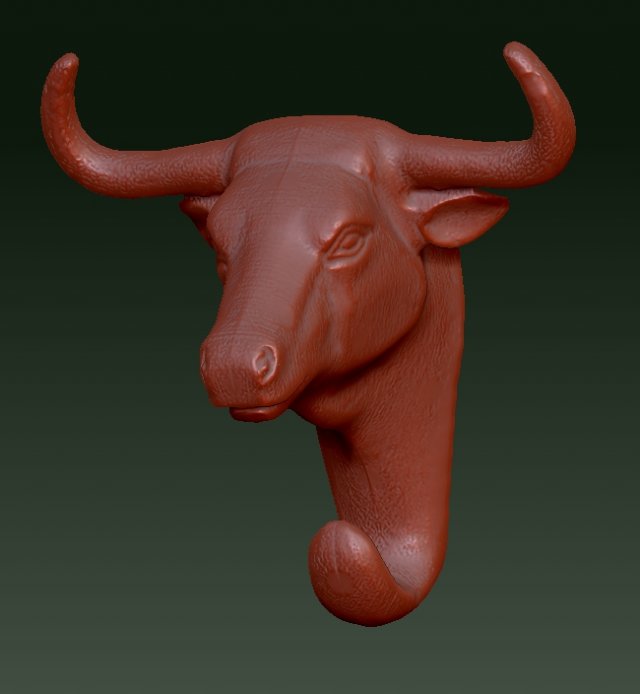 bull head wall hook Modelo de impresión 3D .c4d .max .obj .3ds .fbx .stl .blend 