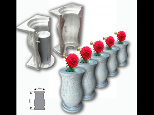 concrete vase mold 3d print model h25cm 3D-Druckmodell