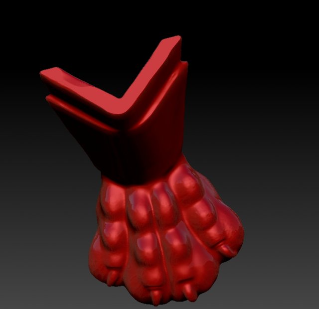lion feet for furniture 3D Model .c4d .max .obj .3ds .fbx .stl .blend 