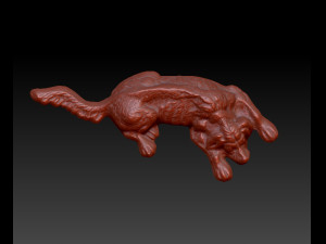 skinny dog sculpture 3Dプリントモデル