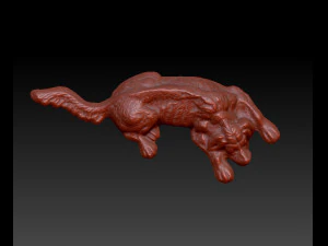 skinny dog sculpture 3D Print Model