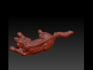 skinny dog sculpture 3Dプリントモデル