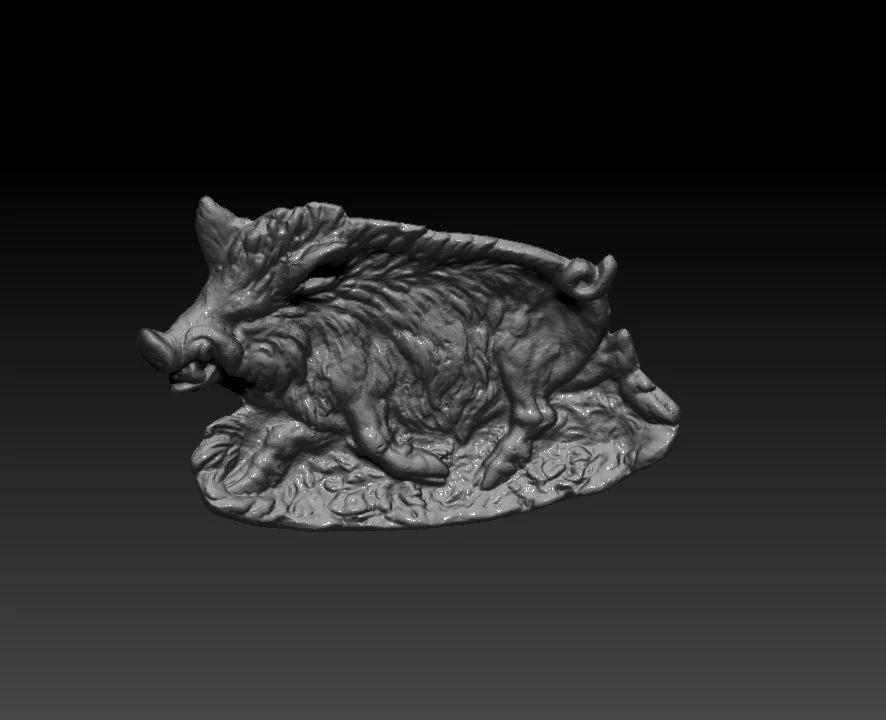 wild boar ashtry 3D Print Model .c4d .max .obj .3ds .fbx .stl .blend 