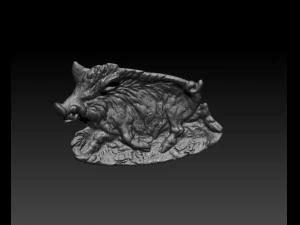 wild boar ashtry 3D Print Model