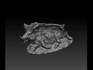 wild boar ashtry 3D Print Model
