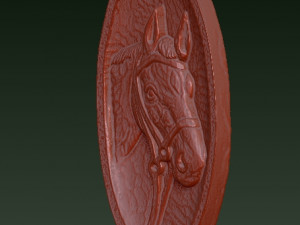 horse relief plaque Modelo de Impressão 3D