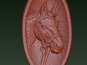 horse relief plaque 3D Print Model