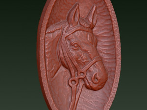 horse relief plaque Modelo de Impressão 3D
