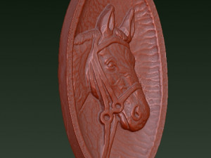 horse relief plaque Modelo de Impressão 3D