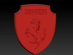 法拉利墙牌 3D 打印模型