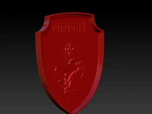 法拉利墙牌 3D 打印模型