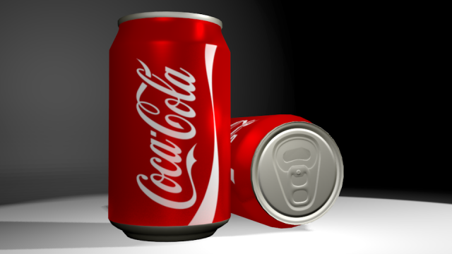 low poly aluminium coke can 3D मॉडल .c4d .max .obj .3ds .fbx .stl .blend 