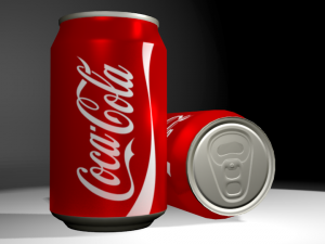low poly aluminium coke can 3D Model