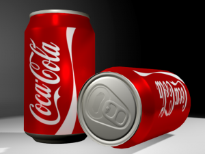 low poly aluminium coke can 3D मॉडल