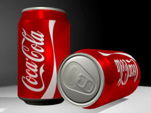 low poly aluminium coke can 3D Model