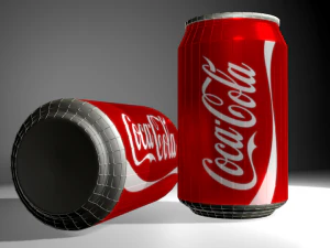 low poly aluminium coke can 3D Model