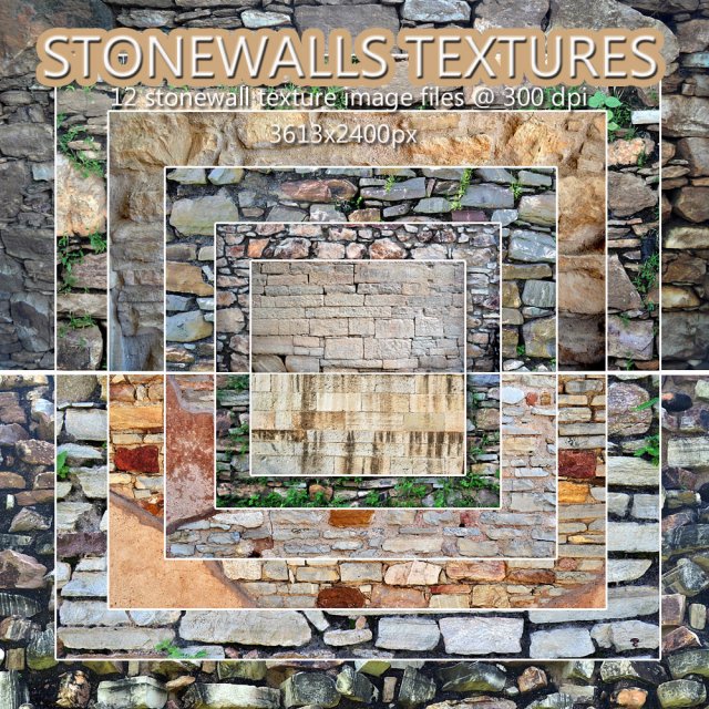 stonewalls textures CG Tekstury .c4d .max .obj .3ds .fbx .stl .blend 