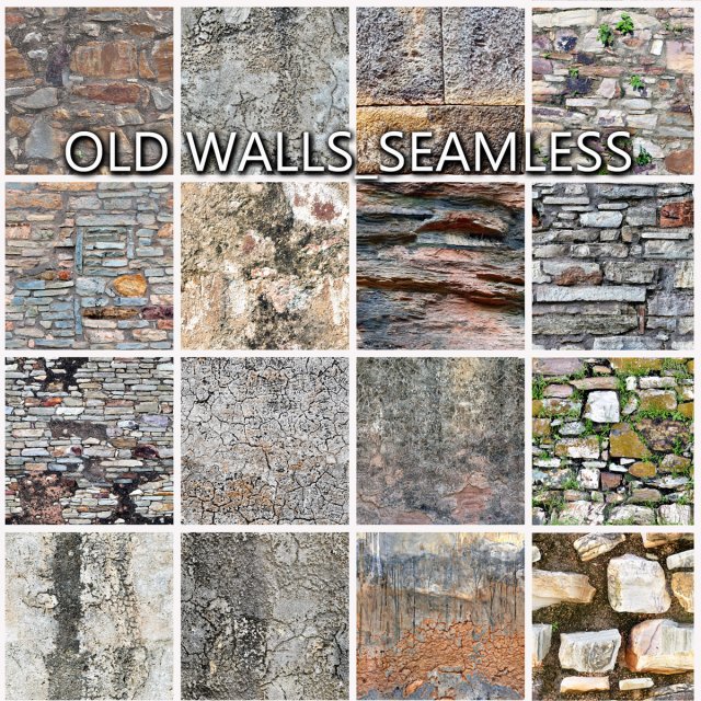 old wallsseamless Tekstur CG .c4d .max .obj .3ds .fbx .stl .blend 