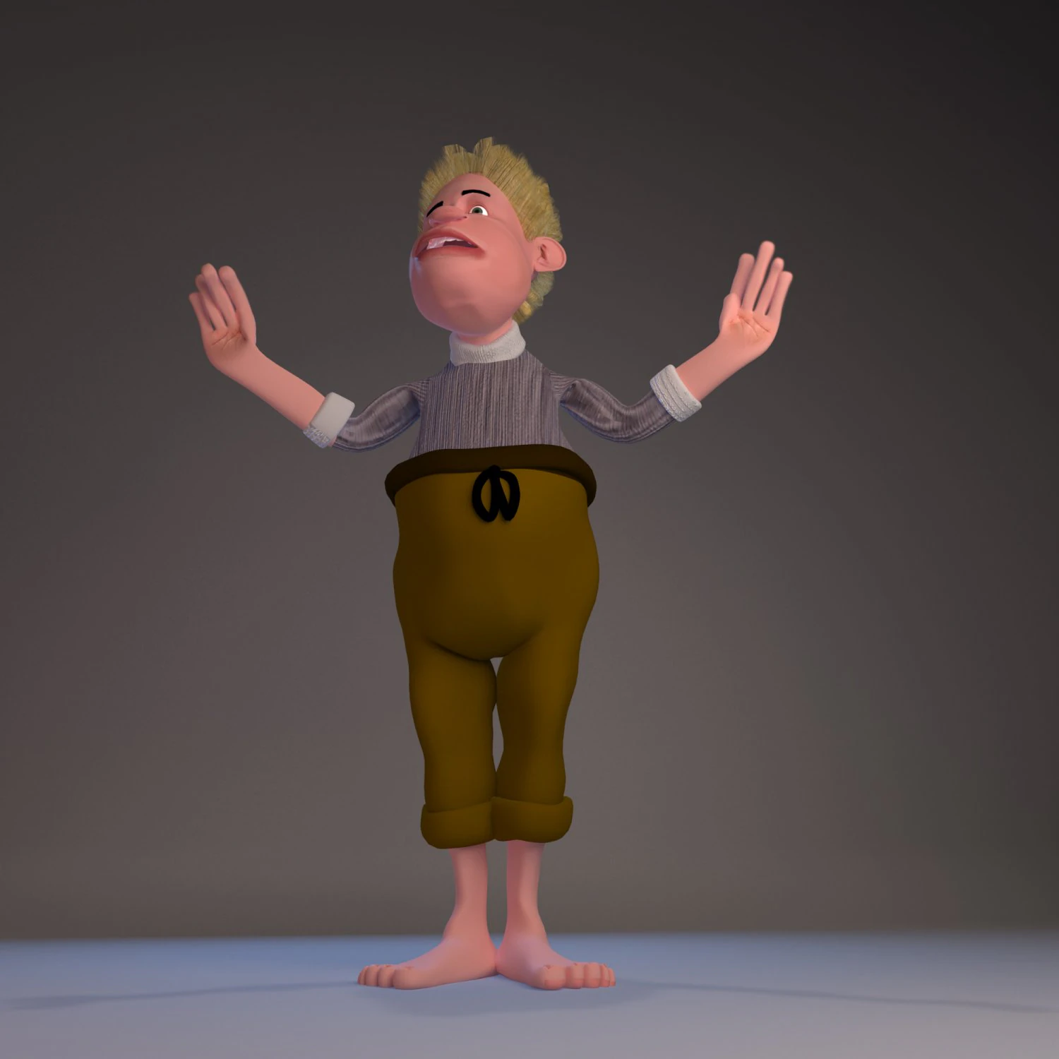 cartoon character 3D Model .c4d .max .obj .3ds .fbx .stl .blend 