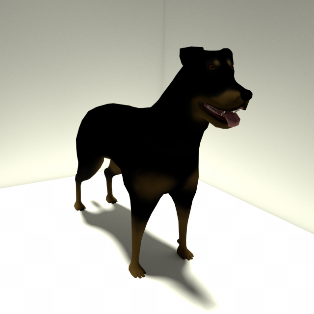 rottweiler Modelo 3D .c4d .max .obj .3ds .fbx .stl .blend 