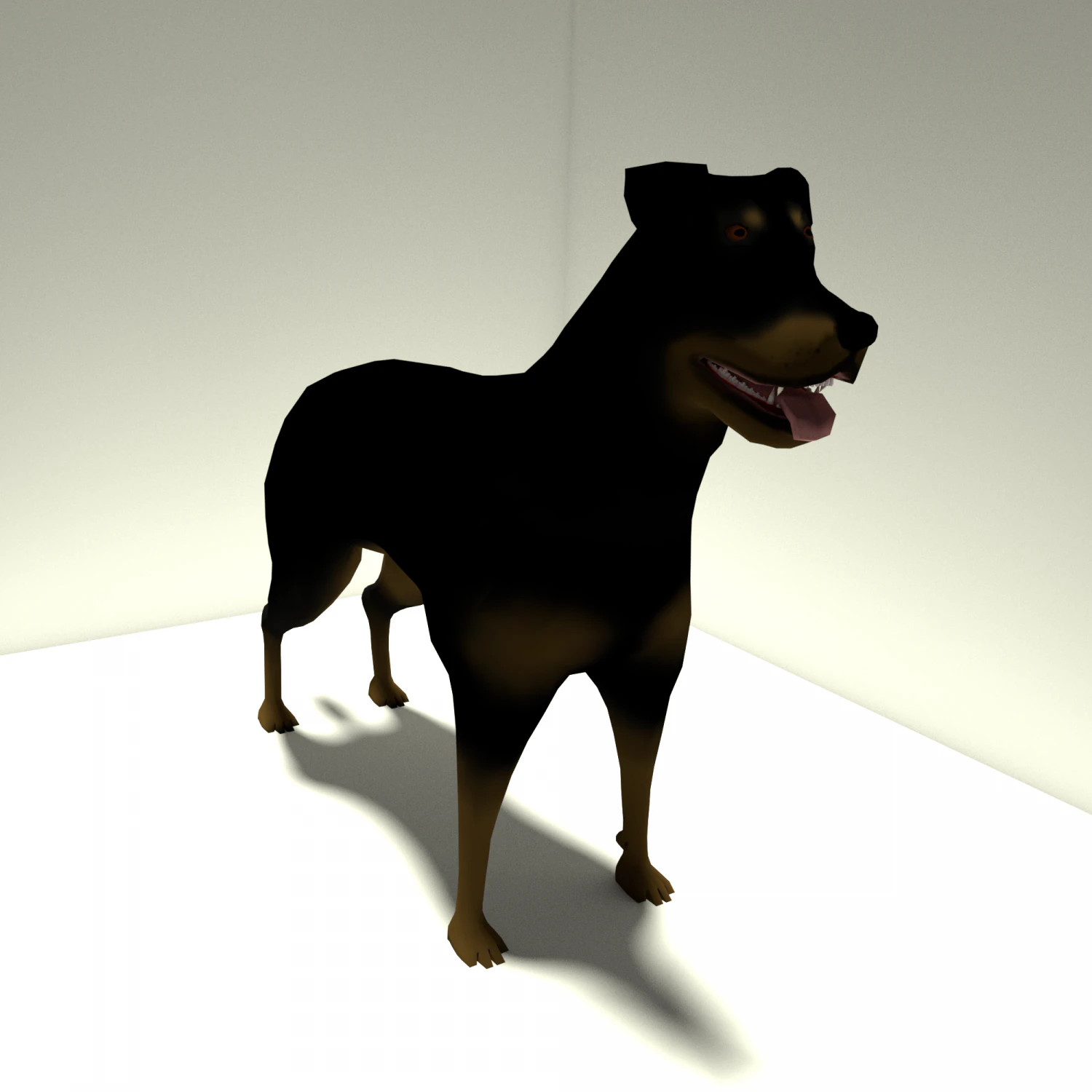 rottweiler 3D Model .c4d .max .obj .3ds .fbx .stl .blend 