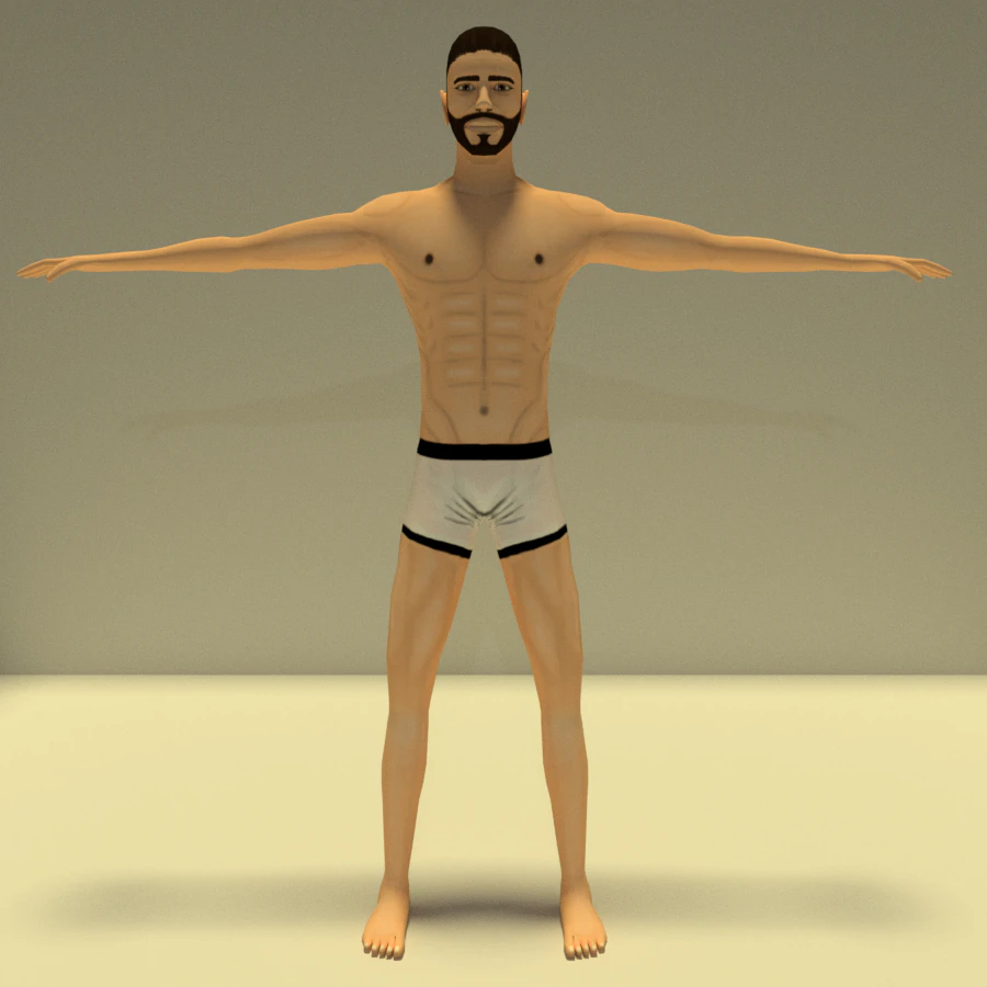 character male 3D Model .c4d .max .obj .3ds .fbx .stl .blend 