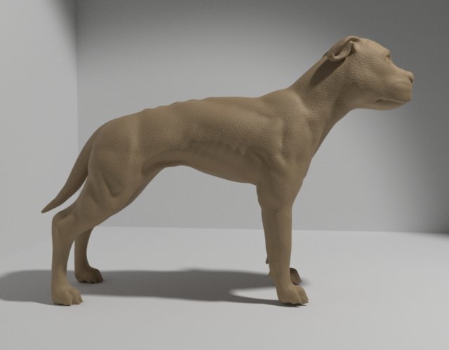 pitbull 3D Print Model .c4d .max .obj .3ds .fbx .stl .blend 
