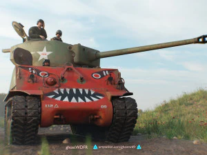 Sherman M4A3 76W with full interior 3D Model