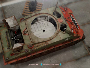 Sherman M4A3 76W with full interior 3D Model