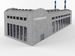 industrial factory building exterior and interior high quality 3D 模型