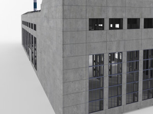 industrial factory building exterior and interior high quality 3D 模型