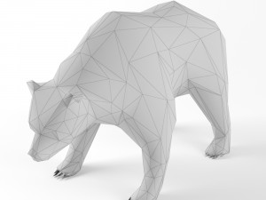low poly bear wolf boar wild mammal animal set pack lowpoly low-poly 3D Модель
