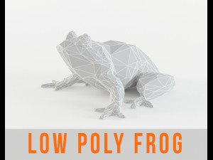 low poly frog animal - toad - paddock - batrachian low-poly 3D 모델