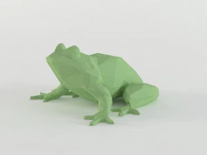 low poly frog animal - toad - paddock - batrachian low-poly 3D Model