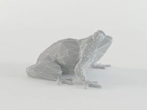low poly frog animal - toad - paddock - batrachian low-poly 3D Model