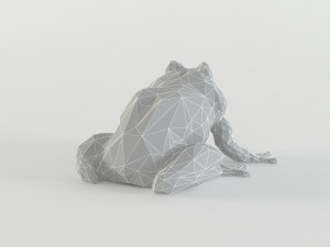 low poly frog animal - toad - paddock - batrachian low-poly 3D Модель