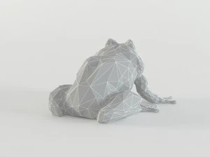 low poly frog animal - toad - paddock - batrachian low-poly 3D Model