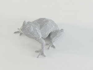 low poly frog animal - toad - paddock - batrachian low-poly 3D Модель