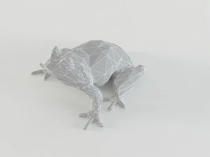 low poly frog animal - toad - paddock - batrachian low-poly 3D Model