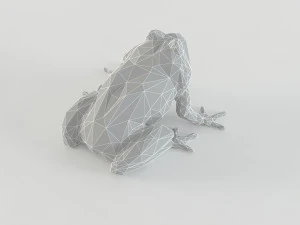 low poly frog animal - toad - paddock - batrachian low-poly 3D Model