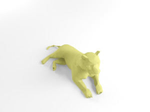 tiger and lion low poly mammal wild africa animal lowpoly low-poly 3D Model
