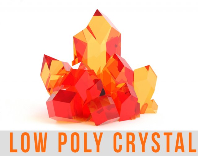 crystal emerald diamond gemstone low poly low-poly 3D Model .c4d .max .obj .3ds .fbx .stl .blend 