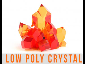 кристалл изумруд алмаз драгоценный камень низкополигональная низкополигональная 3D Модель