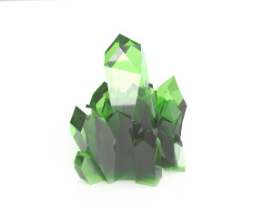 crystal emerald diamond gemstone low poly low-poly 3D Model