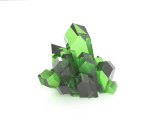 crystal emerald diamond gemstone low poly low-poly 3D Model