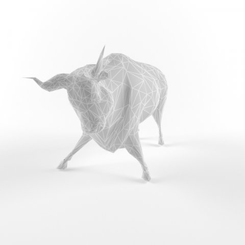 low poly bull taurus animal lowpoly 3D 모델 .c4d .max .obj .3ds .fbx .stl .blend 