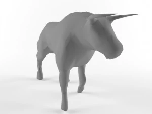 Low-Poly-Stier-Stier-Tier-Low-Poly 3D Modell