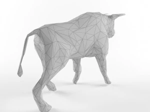 Low-Poly-Stier-Stier-Tier-Low-Poly 3D Modell