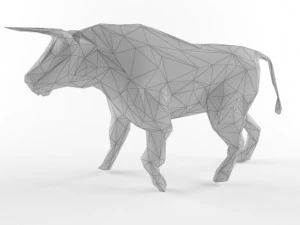 Low-Poly-Stier-Stier-Tier-Low-Poly 3D Modell