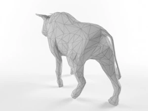 Low-Poly-Stier-Stier-Tier-Low-Poly 3D Modell